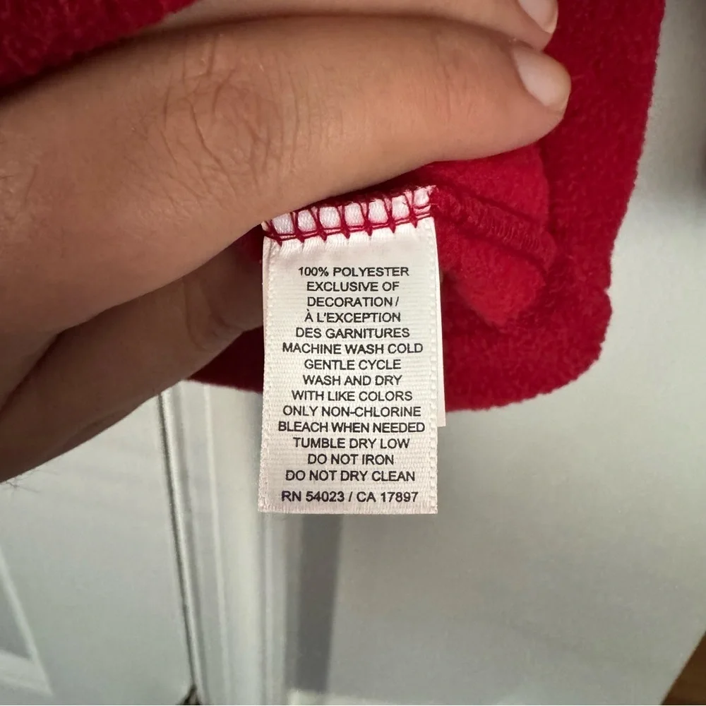 Old Navy Toddler 18-24M Red Fleece 1/4 Zip Pullover Sweater Top Soft Warm Cozy
